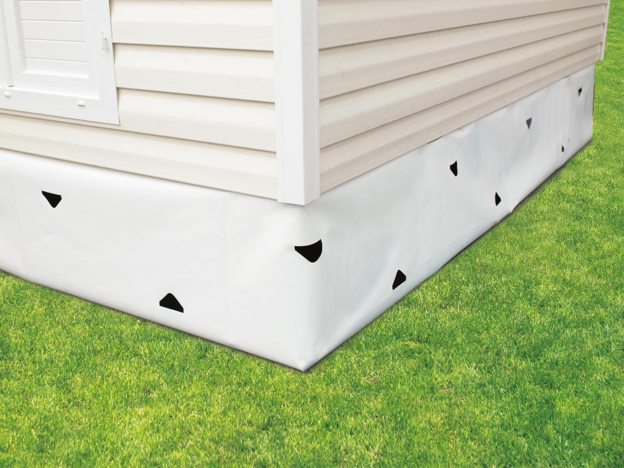 Soubassement toile PVC pour mobil-home | Clairval